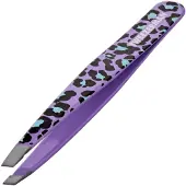 Tweezerman Slant Tweezer - Schräge Pinzette, Leopard Print Pincet 1 st