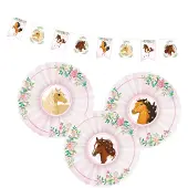 Amscan Beautiful Horses decoratie kit (1 slinger + 3 decoratie waaiers)