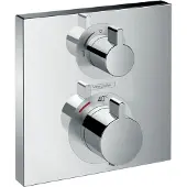 Hansgrohe Ecostat Square - Thermostatische inbouwkraan met afsluitventiel, chroom 15712000