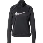 Nike Dri-fit Swoosh Hardlooptop Met Lange Mouwen In Zwart