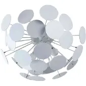 LINDBY Plafondlamp , Kinan, dimbare, Wit, Woonkamer, Kunststof, Modern