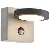 LUCANDE Wandlamp buiten met bewegingssensor Belna, zwart, Aluminium, Modern