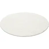 Muratap Basic rond shaggy vloerkleed creme hoogpolig- 160 cm rond