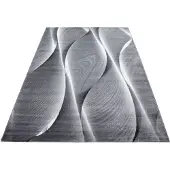 Muratap Parma design vloerkleed zwart / grijs laagpolig- 80x300 cm