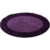 Muratap Basic rond shaggy kader vloerkleed hoogpolig- 160 cm rond