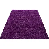 Muratap Basic shaggy vloerkleed paars hoogpolig- 300x400 cm