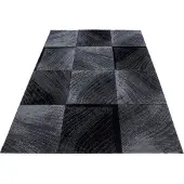 Muratap Plus vloerkleed laagpolig tapijt woonkamer grijs / zwart- 120x170 cm