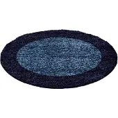 Muratap Basic rond shaggy kader vloerkleed hoogpolig- 160 cm rond
