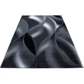 Muratap Plus vloerkleed laagpolig tapijt woonkamer grijs / zwart- 160x230 cm