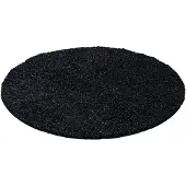 Muratap Basic rond shaggy vloerkleed antraciet hoogpolig- 200 cm rond