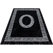Muratap Plus vloerkleed laagpolig tapijt woonkamer zwart / wit- 200x290 cm