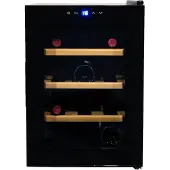 Vinata Wijnkoelkast Compact Met Zwarte Deur - 12 Flessen