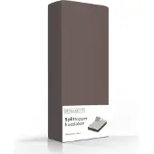 Romanette Split Topper Hoeslaken Taupe (Katoen)-160 x 210 cm