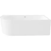 Best design Ligbad Living Half Vrijstaand 180x80 Rechts Mat Wit