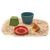 Plantoys Zandvormen set - - Mijn gietvormen - 4 verschillende vormen - Ecologisch hout