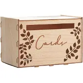 Ginger Ray Houten Kaartendoos – Premium Kaartenbox – Bruiloft & Feest – Met Sleuf voor Enveloppen – Decoratief & Duurzaam