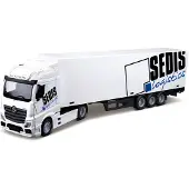 Bburago 1:43 Hauler With Container Forklift 2 Pallets 2 Baskets 18-31471 Truck Zilver