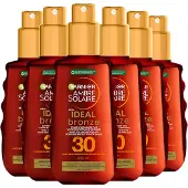 Garnier 6x Ambre Solaire Ideal Bronze Beschermende Zonneolie SPF 30 150 ml