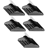 Relaxwonen Kwaliteit Kledinghangerset 50 stuks - Non slip kledinghangers - Fluweel zwart