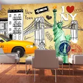 Artgeist Fotobehang – Behangpapier - Fotobehang - One way - New York 300x210 -