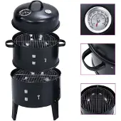 vidaXL 3-in-1 houtskoolgrill en rookoven, 40x80 cm
