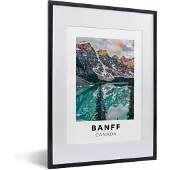 PosterMonkey Fotolijst incl. Poster - Canada - Berg - Water - 30x40 cm - Posterlijst