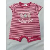 Dirkje - Combi kort - Meisje - streepje roze - 6maand 68