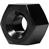 Master Series Hex Cockring en Ballstretcher - Zwart