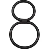 Calexotics California Exotic Novelties Double Helix - Cockring - Zwart - Ø 70 mm