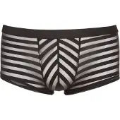 Svenjoyment Underwear - Transparante, gestreepte boxer (zwart) - XL