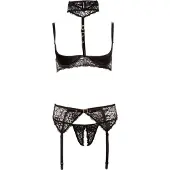 Abierta Fina - Verleidelijke kant - lingerie set (trio)