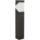 LUCANDE sokkellamp Kiran, 60 cm, sensor, grijs, IP44, E27 dimbaar, zwart, Aluminium, Modern