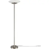 LINDBY LED-uplighter vloerlamp Ragna, dimbaar, alu / grijs / zink, Woon-/ Eetkamer, Glas, Modern, LED vloerlamp