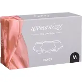 Womanizer Premium M - vervangende zuignap set - rood - 3 stuks