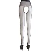 Cottelli – Open Kruis Panty met Versterkte Taille Band voor een Sensuele Uitdaging – Maat L – Zwart