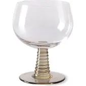 HK Living Swirl wijnglas laag Blue