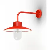 Roger Pradier Belcour Wandlamp Model 9 Traffic red | Clear