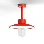 Roger Pradier Belcour Plafondlamp Model 2 Traffic red | Clear