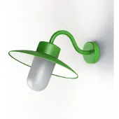 Roger Pradier Belcour Wandlamp Model 1 Green Yellow | Frosted