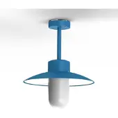 Roger Pradier Belcour Plafondlamp Model 2 Matt Azure Blue | Frosted