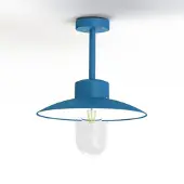 Roger Pradier Belcour Plafondlamp Model 2 Matt Azure Blue | Clear