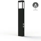 Roger Pradier Tetra Model 4 Sokkellamp Dark grey | Built-in LED Symetric 12W + Plug