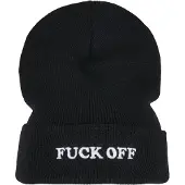 Mister tee Muts 'Fuck Off' zwart / wit