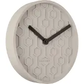 Karlsson Wandklok Honeycomb | KARLSSON cement grijs 31x5x5 cm wandklokken | NADUVI