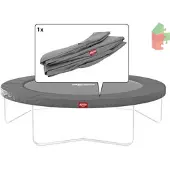 Berg Trampoline rand Favorit 270 cm Grijs