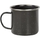 Esschert Design Dutchlander Emaille mok 490ml zwart gespikkeld