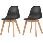 vidaXL Eetkamerstoelen zwart 2 st online kopen