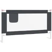 vidaXL Bedhekje peuter 140x25 cm stof donkergrijs