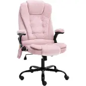 vidaXL Massagekantoorstoel fluweel roze