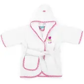 Lief! badjas 0-12 mnd wit/roze